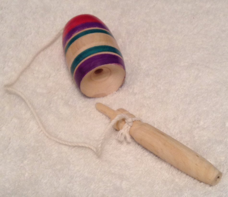 SMALL New Real Mexican Wood Balero Folk Art Toy Mexican Kendama - Sku#SmBalero N3