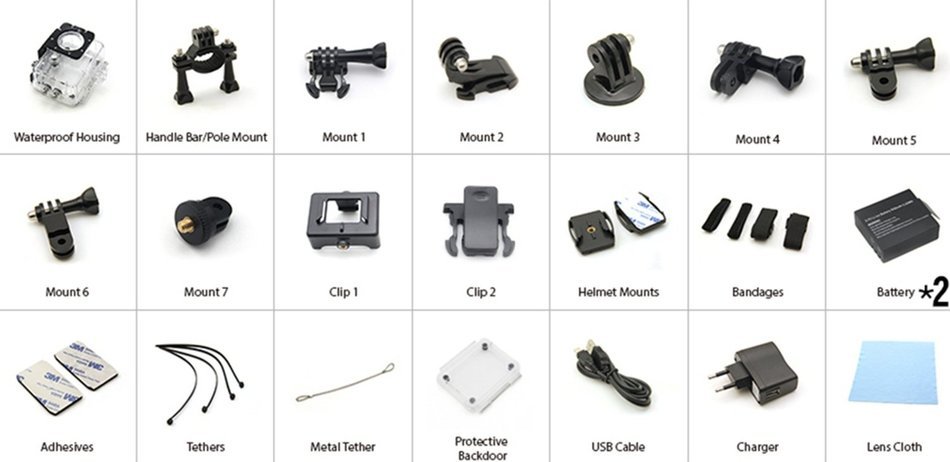 GreatCool Waterproof Action Camera 4K 25fps Hd Dual-screen 2.0 Inch LCD 2.4GHz Wireless Remote Controller with...