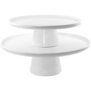 10 Strawberry Street 2-Tier Cake Stand Set, White