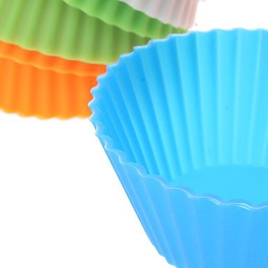 12pcs Silicone Baking Mould Muffin Cups Cases N3