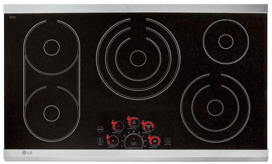 LG 36" Stainless Steel Electric Smoothtop Cooktop LCE3681ST N2