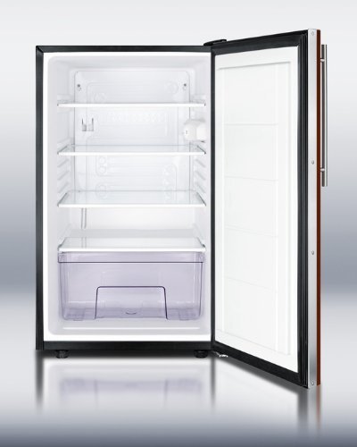 Summit FF521BLBI7IFADA: Commercially listed 20" wide counter height all-refrigerator, auto defrost with a lock... N3