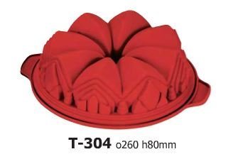 Large Round Decorative Silicone Bundt Pan Ideal for Cake, Dessert, Ice Cream etc - by Silicone-Bakeware N2