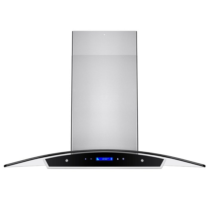 Golden Vantage 36" Stainless Steel Island Mount Powerful LED Display Touch Screen Control Cooking Fan Kitchen... N3