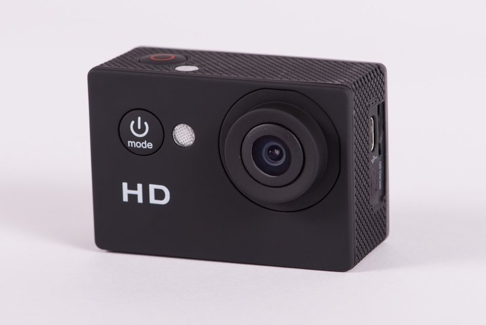 720p 140&deg; Fov Waterproof Action Sports Camera - Black