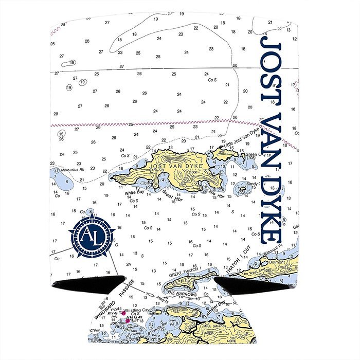 Altered Latitudes Jost Van Dyke, BVI Chart Standard Beverage Cooler (4-Pack)