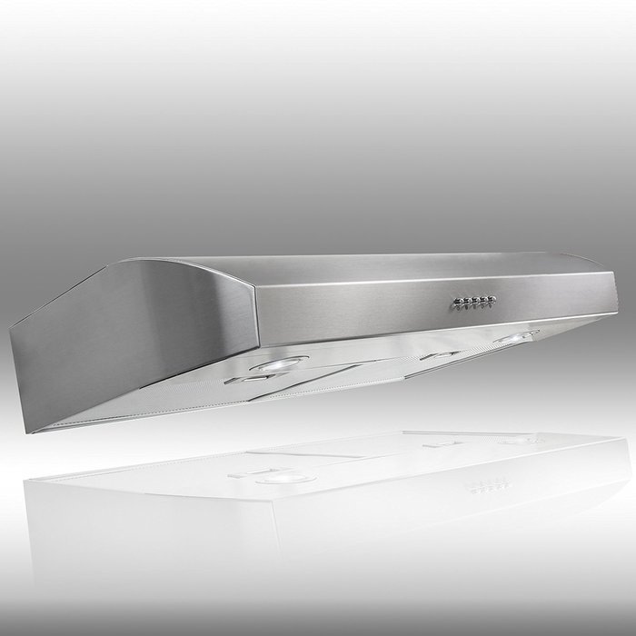 AKDY Stainless Steel 30-Inch Grease Filters Under Cabinet Kitchen Silver Range Hood