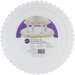 Bulk Buy: Wilton Decorator Preferred Round Separator Plate 14" Scalloped W30214 (4-Pack)