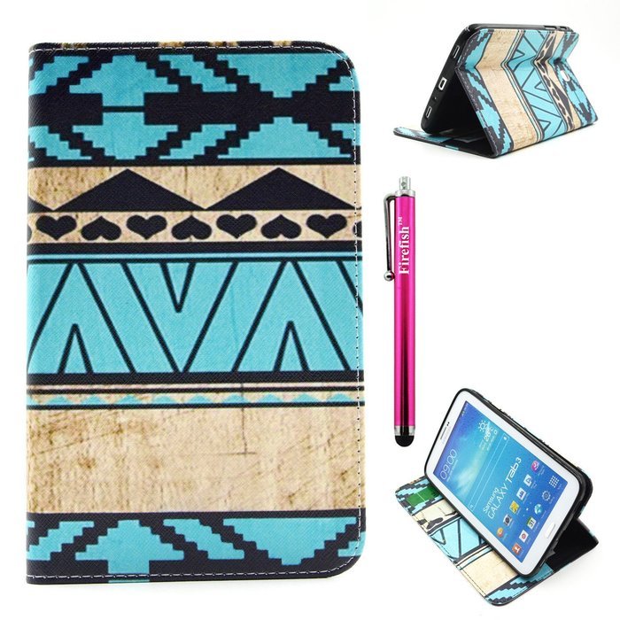 Galaxy Tab 3 7.0 Case, Firefish Kickstand Feature High Quality PU Leather Wallet with Card Slots Damage Resistance... N17