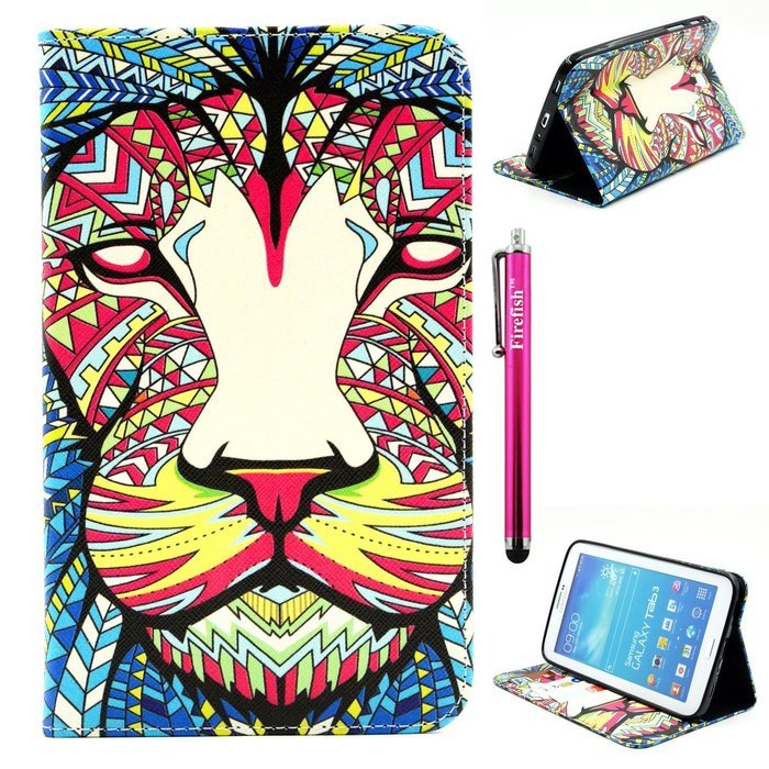 Galaxy Tab 3 7.0 Case, Firefish Kickstand Feature High Quality PU Leather Wallet with Card Slots Damage Resistance... N25