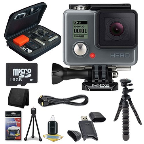 GoPro HERO Action Camera + 16GB microSD Memory Card + Micro HDMI Cable + Custom GoPro Case for GoPro HERO4 and... N2