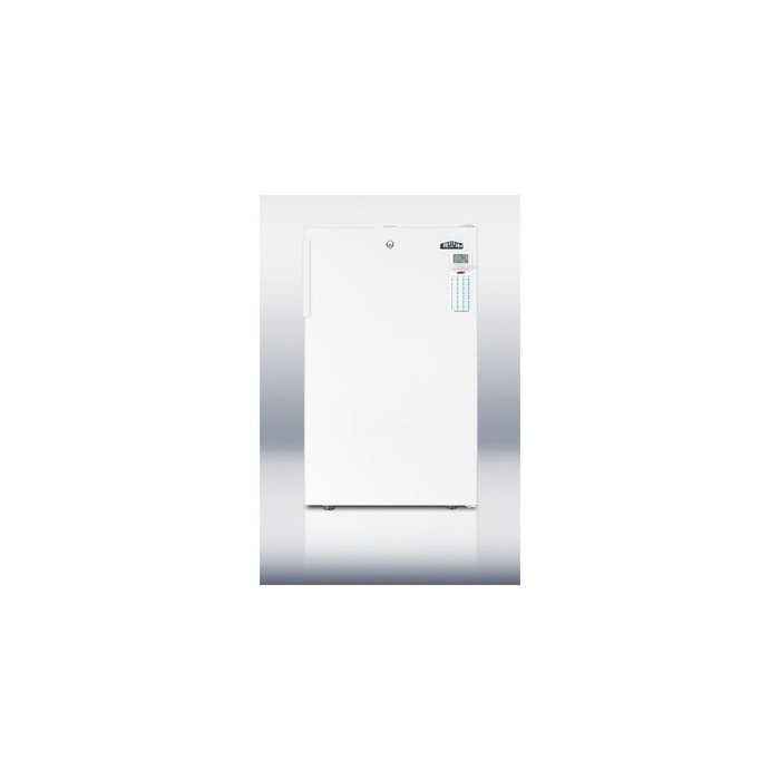 Summit FS407L7PLUSADA: Commercially listed ADA compliant 20" wide all-freezer for freestanding use, manual defrost...
