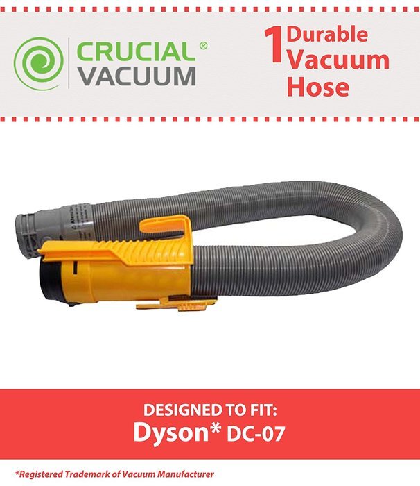 Crucial Vacuum Dyson DC07 All Floors Hose Silver/Yellow No.904125-14, 904125-07, 904125-51 N2