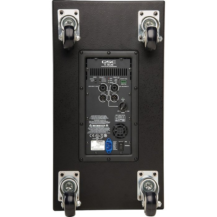 QSC K12 (Pair) 1000 Watts ea, 1 x 12 Inches 2-Way Powered Speaker - QSC KSUB Powered Subwoofer - Free XLR Cables... N3