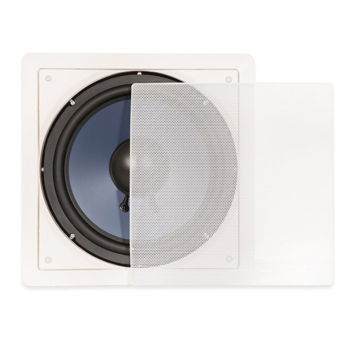 Blue Octave RW10 In Wall 10" Passive Subwoofer Speakers Home Theater 3 Sub and 3 Amp Set N7