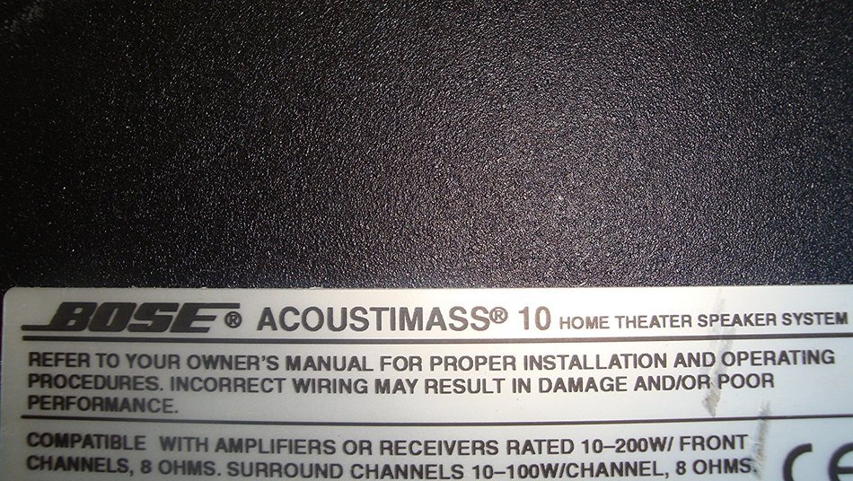 Bose Acoustimass 10 Subwoofer only. N3