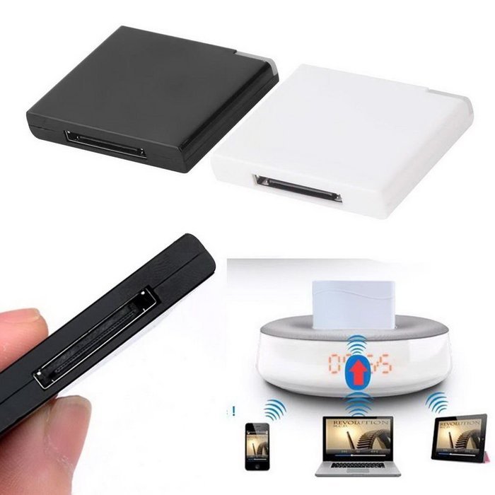 Mint BLACK Bluetooth A2DP Music Receiver Audio Adapter for iPhone, iPad, iPod, iTouch with 30-Pin Dock Speakers N2