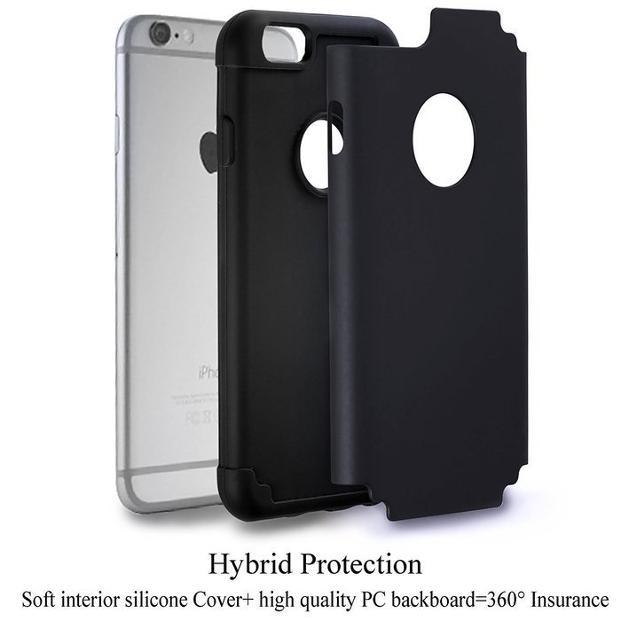 iPhone 6s, 6 Case, [4.7 Inch] HLCT Slim Fit Thin, Soft Interior Silicone Bumper & Hard PC Back, Shock-Absorption... N9