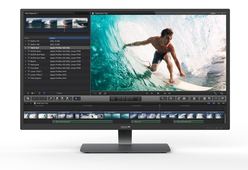Seiki Pro SM28UTR 28-Inch 4K UHD 3840x2160 Led-Lit Monitor N4