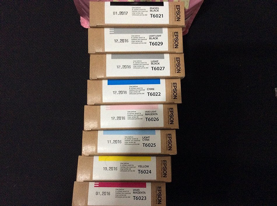 Genuine EPSON 7880/9880 T6031, T6032, T6033, T6034, T6035, T6036, T6037, T6039 8 Colors Sealed In Retail Packaging