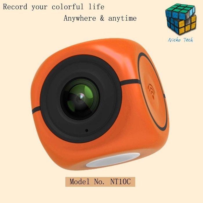 Jikoielo Mini WiFi Panoramic Sports Video Camera 1080P 30FPS Ultra HD N3