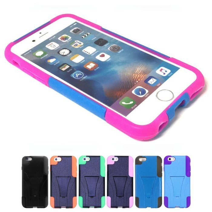 iPhone 6s, 6 case, HLCT Soft Interior Silicone Bumper, Hard Shell PC Back, Shock-Absorption Hybrid Dual-Layer... N20