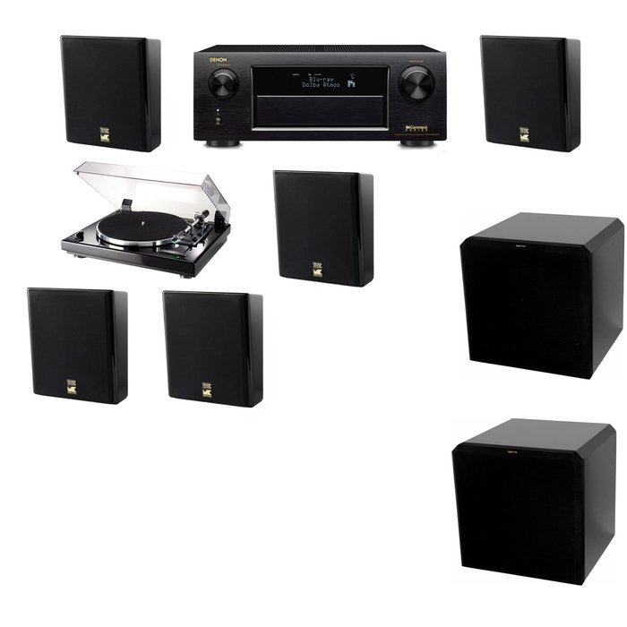 M&K Sound MP150II Wall Speaker 5.2 Thorens TD-240-2 HRS12 Denon AVR-X5200W