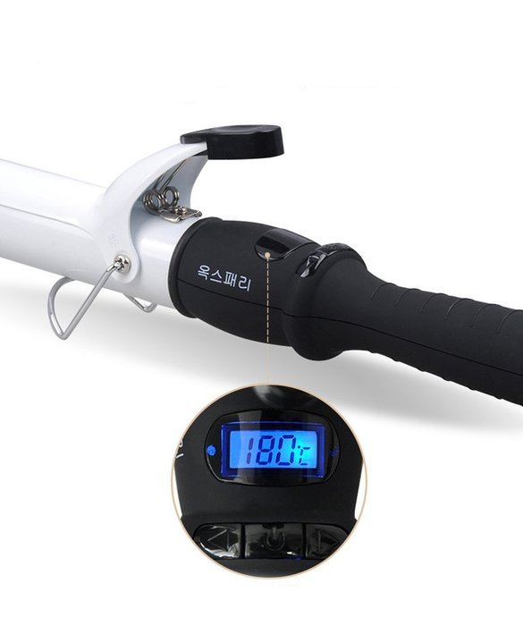 Flee Curling Iron with Multi-Heat Control Ceramic Home Collection Perfect Digital Ceramic Curling (28MM, White) N8