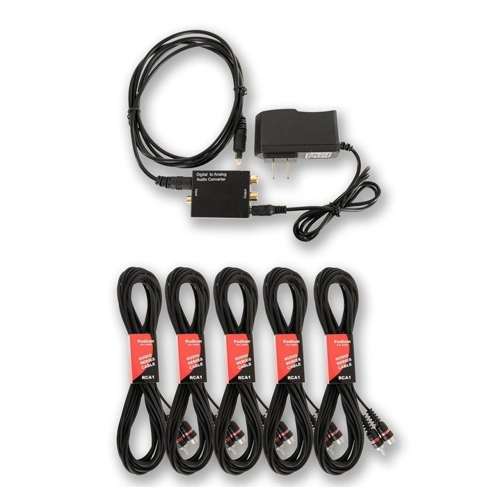 Acoustic Audio AA5102 Home Theater 5.1 Speaker System with Optical Input and 5 Extension Cables N3