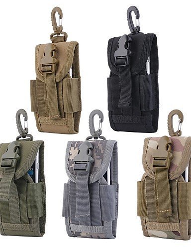 SB@4.5 inch Universal Army Tactical Bag for Mobile Phone Hook Cover Pouch Case , khaki N2