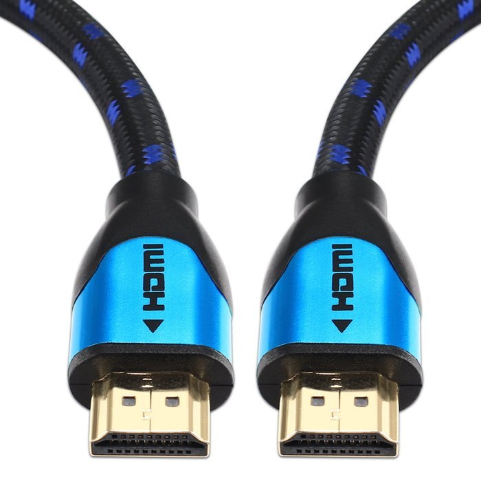 JINPIN Ultra High Speed hdmi cable-BC 50ft black/red with Braided Cord support Ethernet ,3D,4K and Audio Return... N7