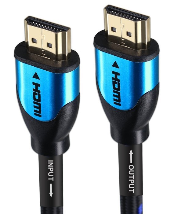 JINPIN Ultra High Speed hdmi cable-BC 50ft black/red with Braided Cord support Ethernet ,3D,4K and Audio Return... N9