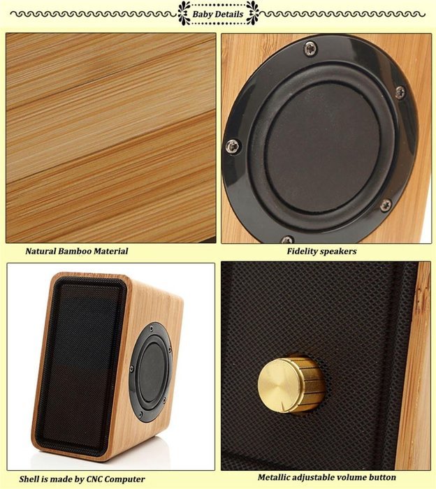 Sengu SG-S131 Hi-fi Bamboo Speaker With USB Powered N23