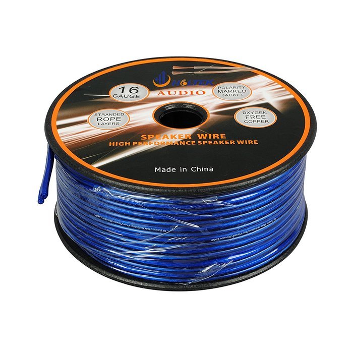 Aurum Cables 12 Gauge Dual Color Transparent PVC Speaker Zip Wire l Green and Regular Transparent I w/ ft markings... N13