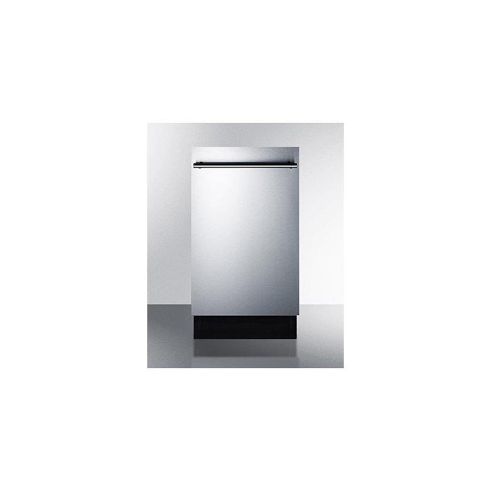 Summit DW18SS 18" Energy Star Dishwasher with 8 Place Settings 2 Racks 4 Wash Settings Ultra Quiet Performance...