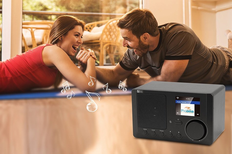 Ocean Digital Internet Radio WR-210CB Color Display WiFi Bluetooth Wireless Multimedia Speaker Music Media Player...