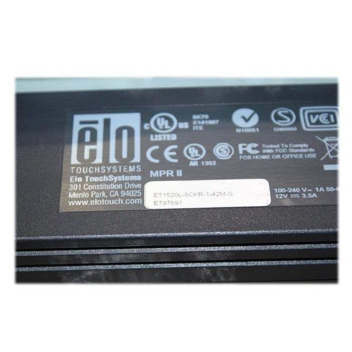ELO 15" LCD Touchscreen without Back, Stand, Card Slider -ET1520L-8CKR-1-42M-G N2