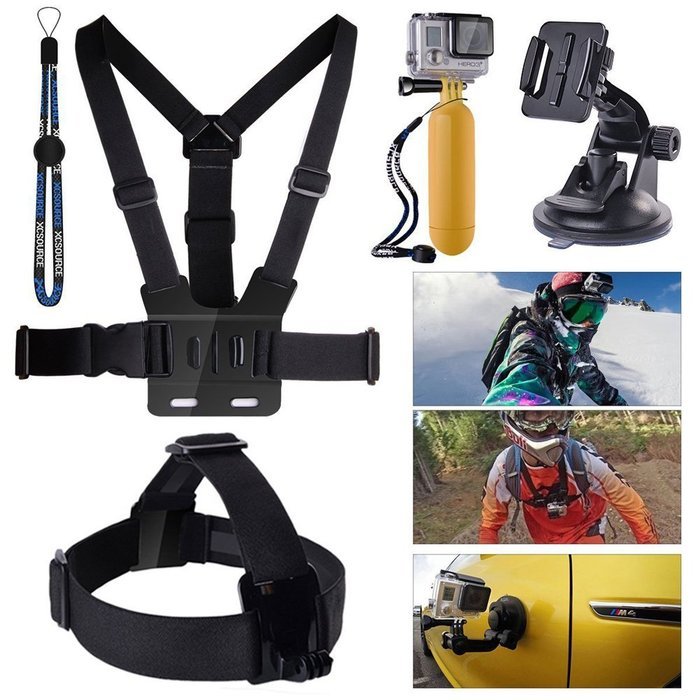 YFY 4-In-1 Basic Outdoor Sports Accessories Kit for GoPro Hero Cameras