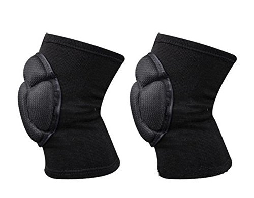 GU Angqi New Black Sponge Football Knee Pads Volleyball Kneecap Elastic Protector Knee N2