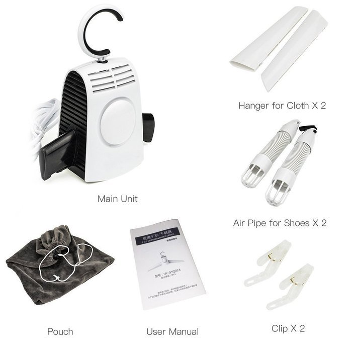 Ziomee Electric Cloth Dryer Hanger 2-in-1 Portable Clothes Hanger with Built in Dryer 1-3 Hours Cloth & Shoes... N2