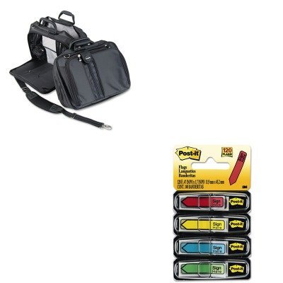 KITKMW62220MMM684SH - Value Kit - Kensington Contour 15amp;quot; Laptop Carrying Case (KMW62220) and Post-it Arrow...