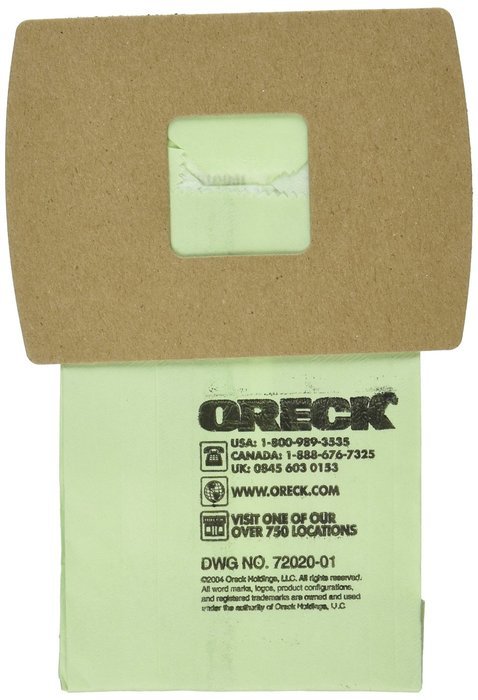 Oreck PKBB12DW Super-Deluxe Compact Canister Bags (12 filter bags, 1 motor filter)