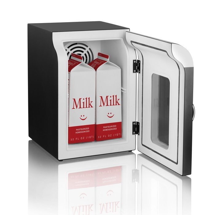 Mind Reader" Cube" Mini Coffee Station Refrigerator, Black N6