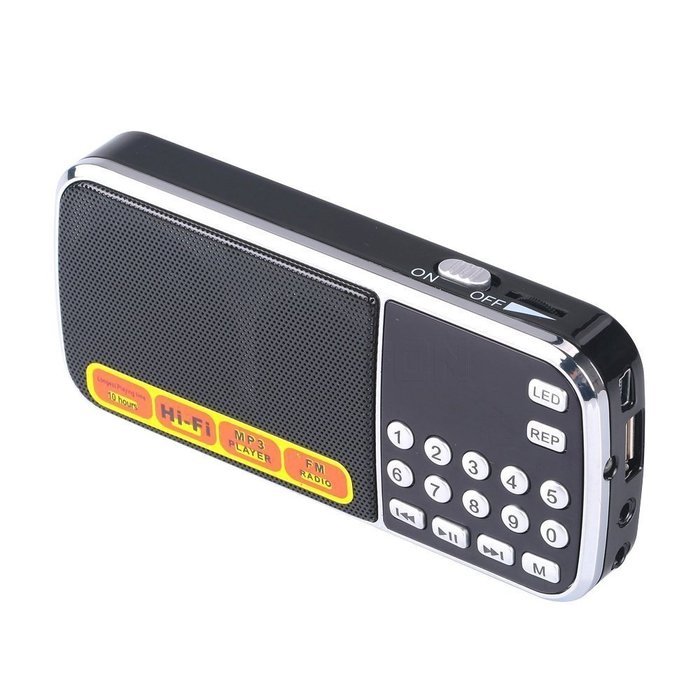 New Fashion L-088 Portable HIFI Mini Speaker MP3 Audio Player Flashlight Amplifier Micro SD TF FM Radio