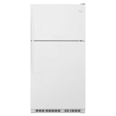 Whirlpool 33 in. W 20.5 cu. ft. Top Freezer Refrigerator in White