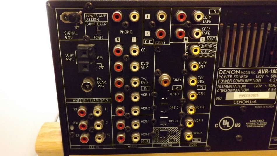 Denon AVR-1803 - A/V receiver with Dolby Digital EX, DTS-ES, and Pro Logic II (no remote) N4