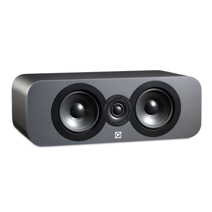 Q Acoustics 3090c Centre Channel Speaker (Graphite) + QED Silver Anniversary XT Speaker Cables 6.5 Feet (2 Meters) N2