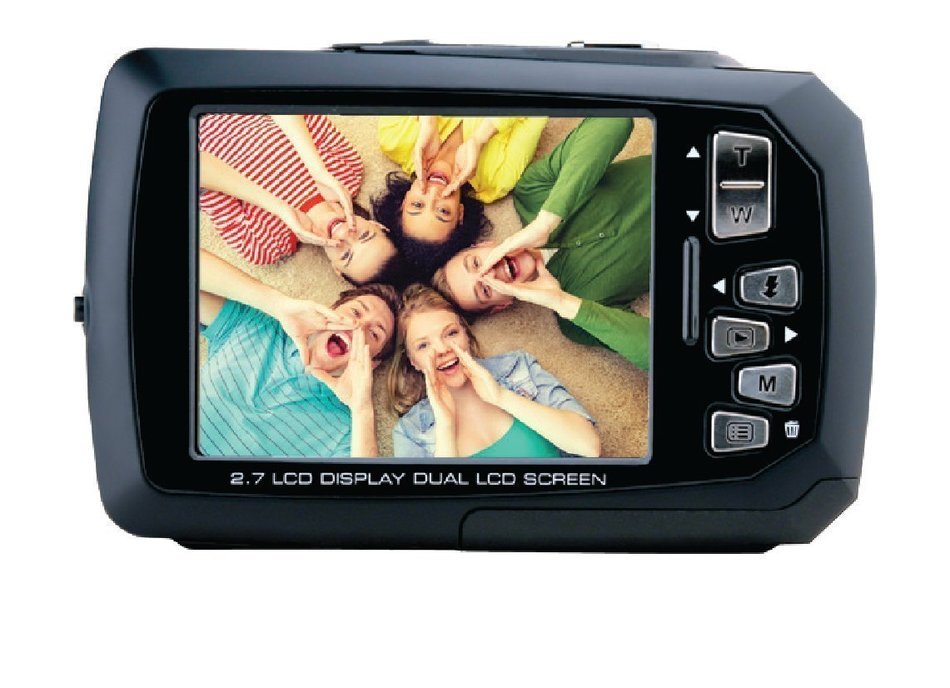 Wudoli WUD-WC01P Dual Full-Color LCD Displays Underwater Shockproof Digital Camera & Video Camera, Purple N2
