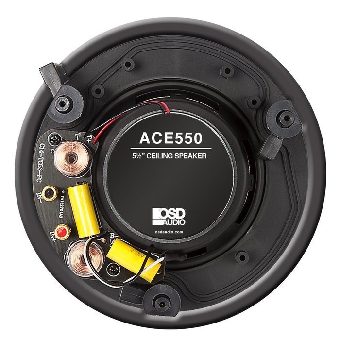 OSD Audio ACE550 5.25-Inch Kevlar 100-Watt Trimless Thin Bezel In-Ceiling Speakers, Pair N2