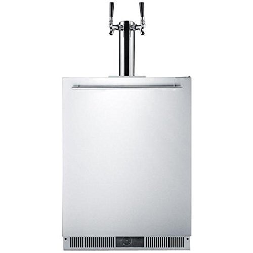 Summit SBC590 24" 5.7 cu. ft. Built-In Beer Dispenser with Frost-Free Operation Dual Tap System Adjustable Thermostat...